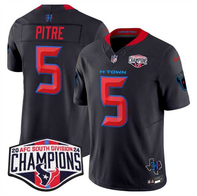 Men's Houston Texans #5 Jalen Pitre Navy 2nd Alternate F.U.S.E. 2024 AFC South Division Champions Vapor Limited Stitched Jersey,We sell and wholesale Men's Houston Texans #5 Jalen Pitre Navy 2nd Alternate F.U.S.E. 2024 AFC South Division Champions Vapor Limited Stitched Jersey on line form chian!